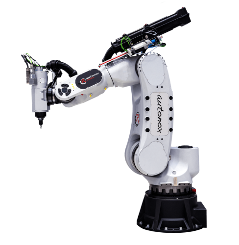Seitenansicht eines CNC-Roboters