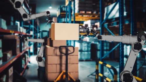 Logisitik Roboter in einem Lager